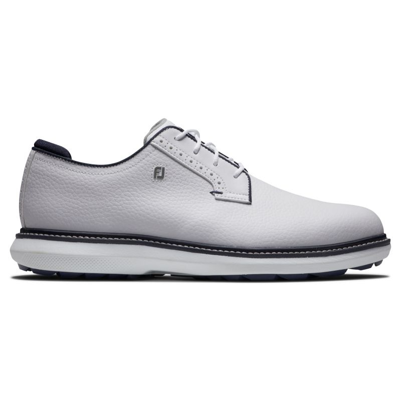 FootJoy Traditions Spikeless Blucher - White/White/Navy