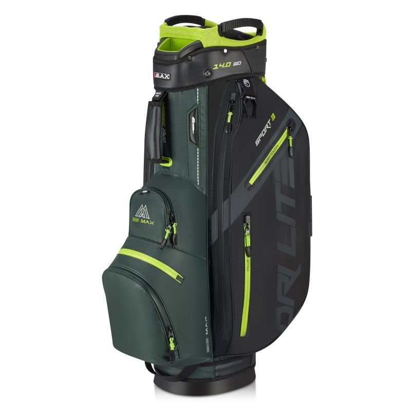 BIG MAX Dri Lite Sport 3 Cart Bag - Forrest Green/Black/Lime