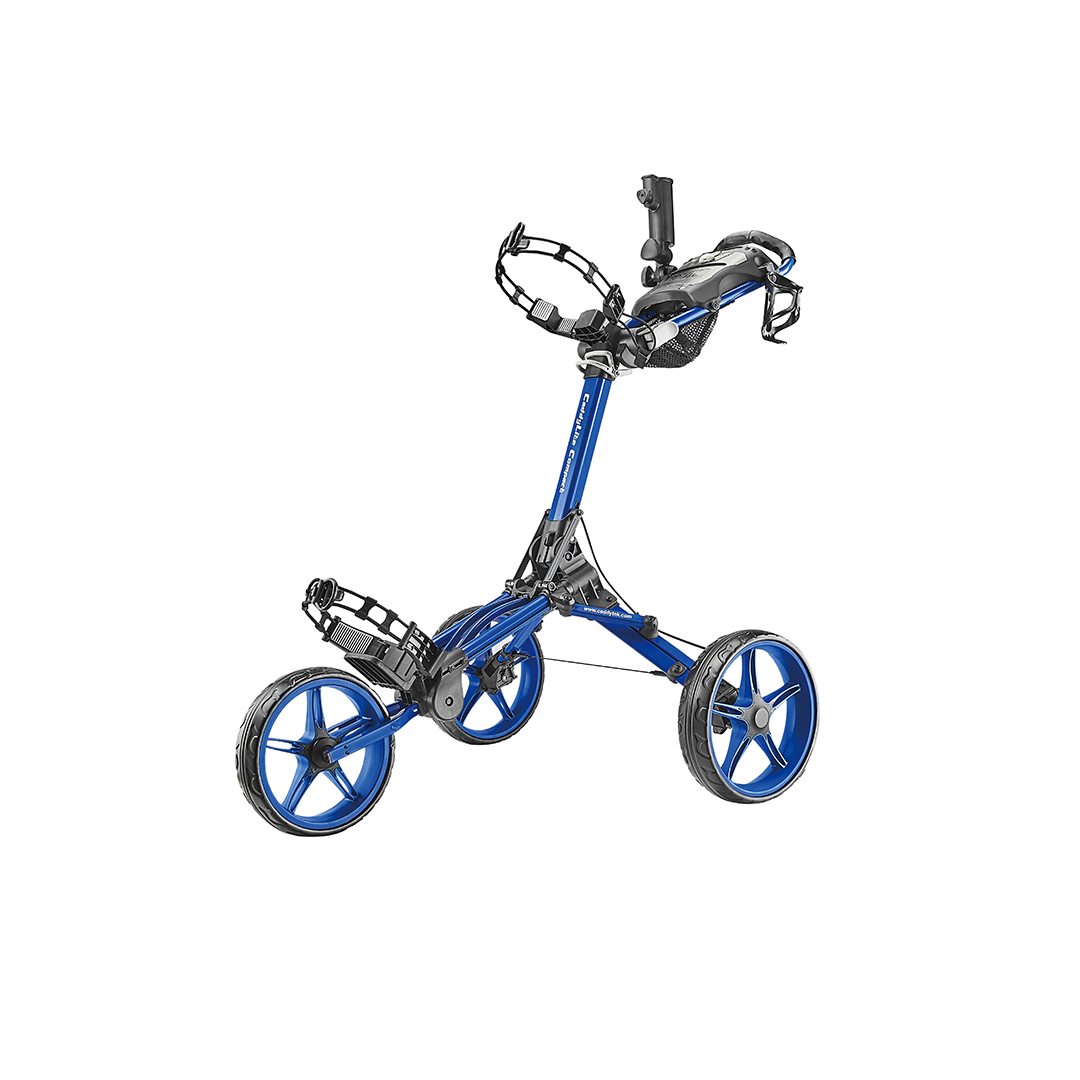 CaddyTek CaddyLite Compact - 3 Wheel Golf Trolley- Blauw