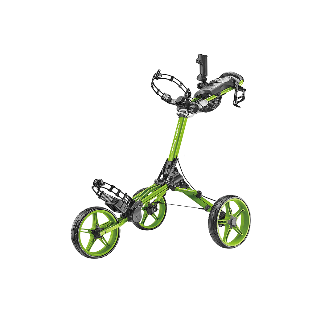 CaddyTek CaddyLite Compact - 3 Wheel Golf Trolley - Lime Green