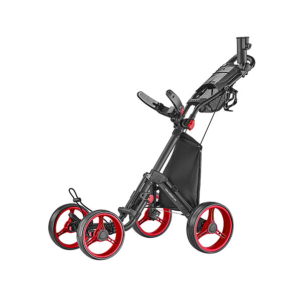Caddytek Explorer V8 Golf Trolley 4 Wieler - Rood