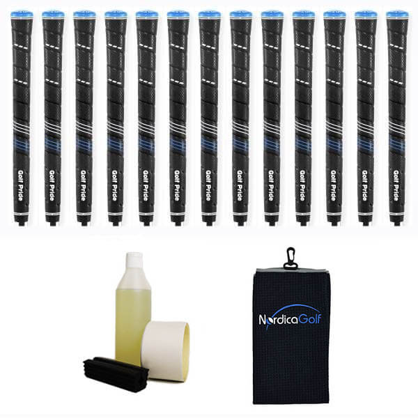 Golf Pride CP2 Wrap Jumbo Black Gripkit - 13 grips, klem, grip solvent, griptape, handdoek