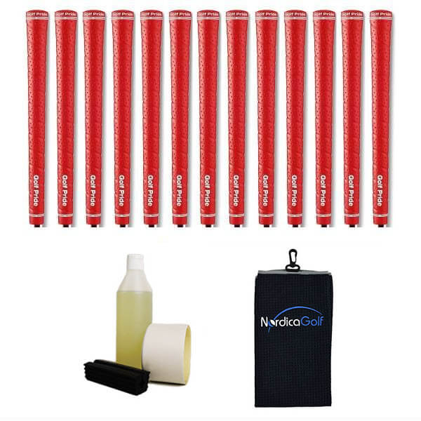Golf Pride Tour Wrap 2G Red Gripkit - 13 grips, klem, grip solvent, griptape, handdoek