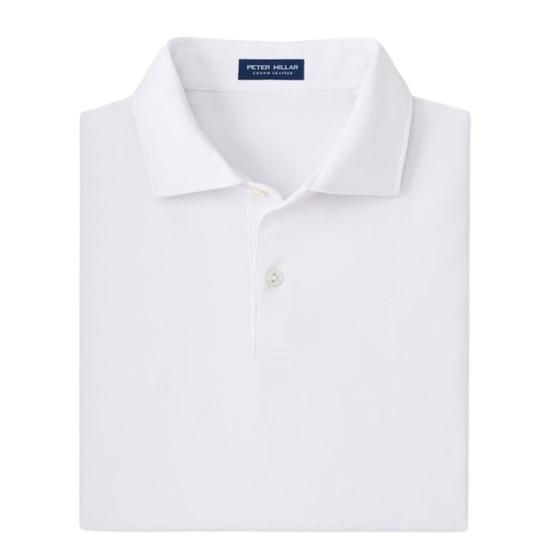 Peter Millar Solid Performance Jersey Polo - White