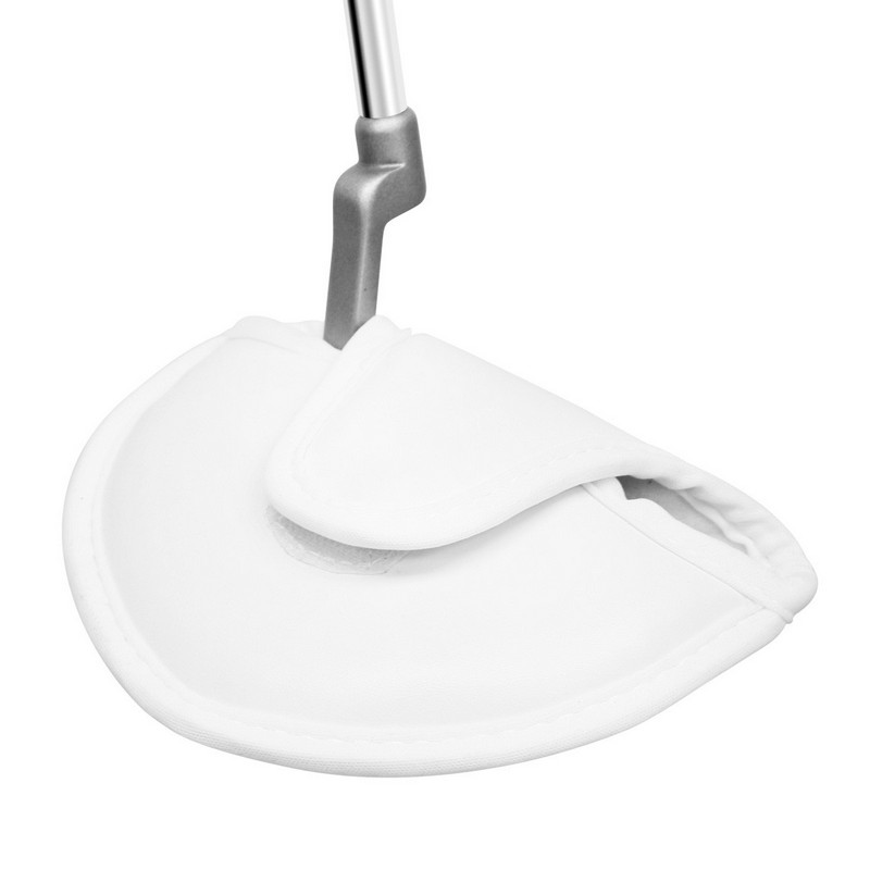 Mallet Putter Synthetic Leather Headcover White Oversize-Putter HC