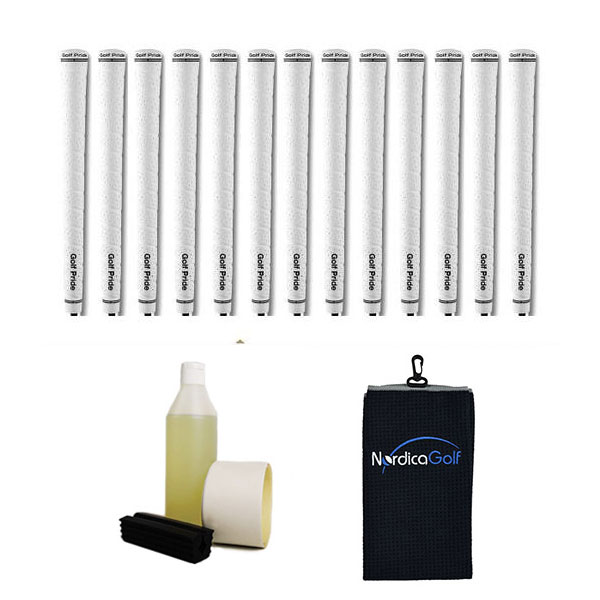 Golf Pride Tour Wrap 2G White Gripkit - 13 grips, klem, grip solvent, griptape, handdoek