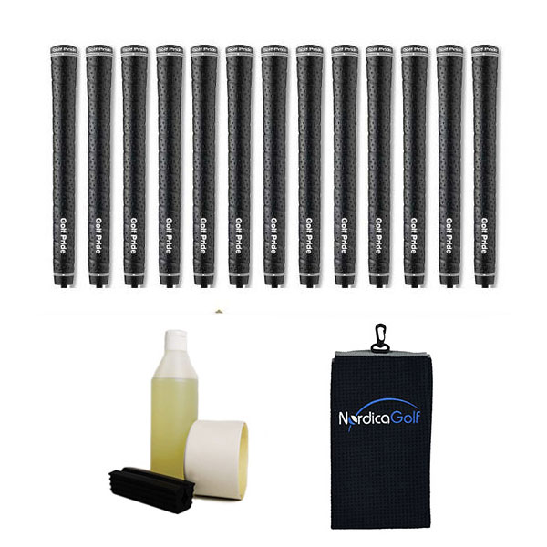 Golf Pride Tour Wrap 2G Jumbo Black Gripkit - 13 grips, klem, grip solvent, griptape, handdoek
