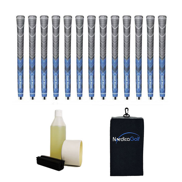 Golf Pride New Decade MultiCompound MCC Plus4 Blue Gripkit - 13 grips, klem, grip solvent, griptape, handdoek