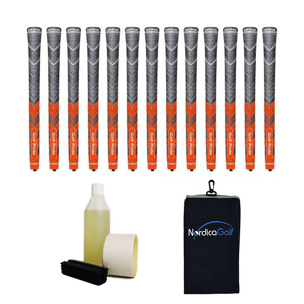 Golf Pride New Decade MultiCompound MCC Plus4 Orange Gripkit - 13 grips, klem, grip solvent, griptape, handdoek