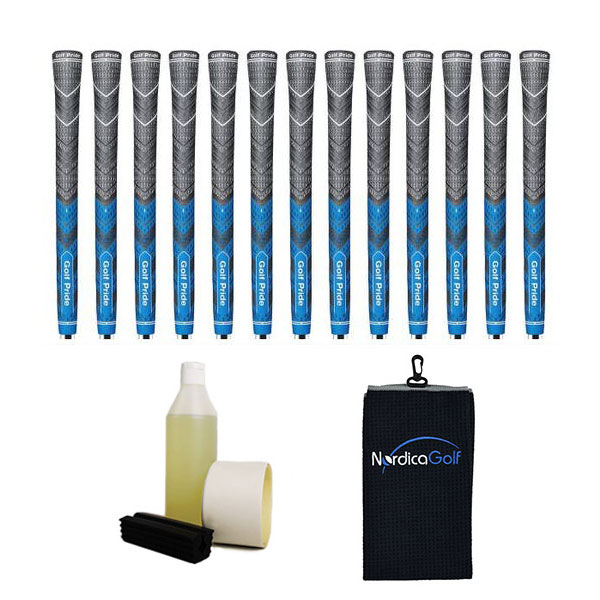 Golf Pride New Decade MultiCompound MCC Plus4 Midsize Blue Gripkit - 13 grips, klem, grip solvent, griptape, handdoek