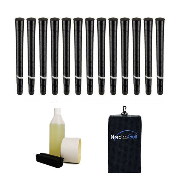Jumbomax XL Black Gripkit - 13 grips, klem, grip solvent, griptape, handdoek