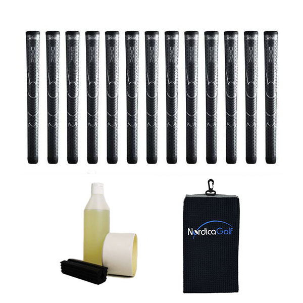 Winn DriTac Jumbo Dark Grey Gripkit - 13 grips, klem, grip solvent, griptape, handdoek