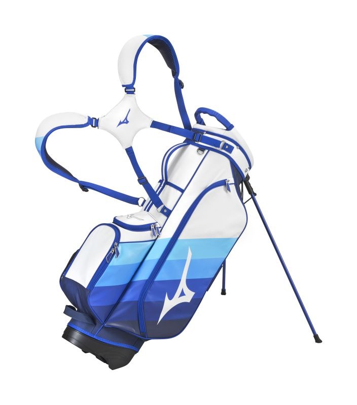 Mizuno Tour LW Stand Bag - Blue/White/Light Blue